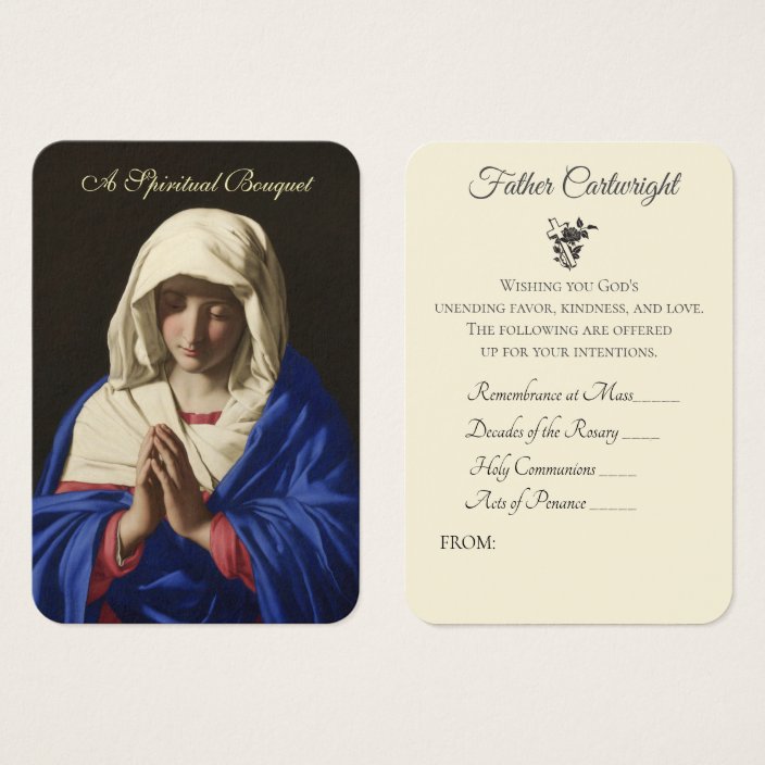 Catholic Priest Spiritual Bouquet Holy Cards | Zazzle.com