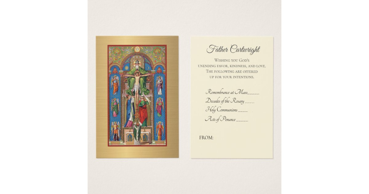 Catholic Priest Spiritual Bouquet Holy Cards Zazzle Com