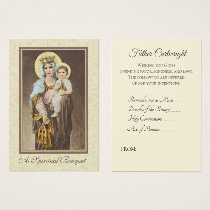 Catholic Priest Spiritual Bouquet Holy Cards Zazzle Com