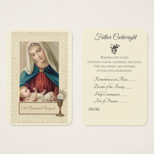 Catholic Priest Spiritual Bouquet Holy Cards