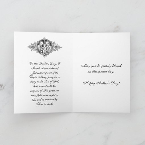 Catholic Priest St. Joseph Jesus Fathers Day Card | Zazzle