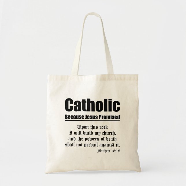 Catholic Promise Tote Bag (Front)