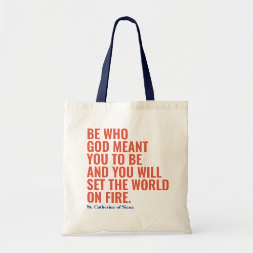 Catholic Quote Tote Bag  Confirmation Gift Idea