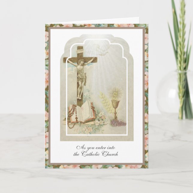 Catholic RCIA Initiation into Faith Church Card (Front)