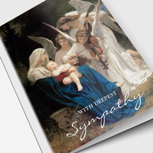 Catholic Religious Angels Sympathy Funeral Card