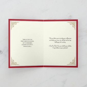 Catholic Religious Graduation Sacred Heart Roses Card | Zazzle