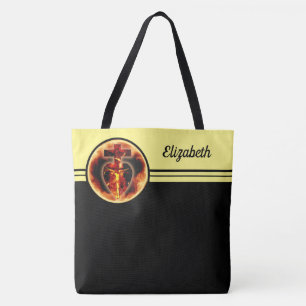 Catholic Religious Holy Trinity Jesus on the Cross Tote Bag