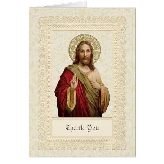 Catholic Religious Jesus Funeral Thank You (Front)