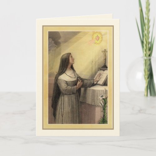 Catholic Religious Nun Sacred Heart of Jesus  Card