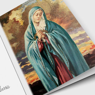 Catholic Religious Photo Funeral Thank You Card
