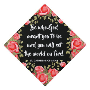 Catholic Religious St. Catherine Siena Graduation Cap Topper