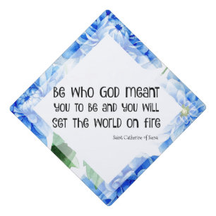 Catholic Religious St. Catherine Siena Graduation Cap Topper