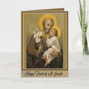 Catholic Religious St. Joseph Feast Prayer Card