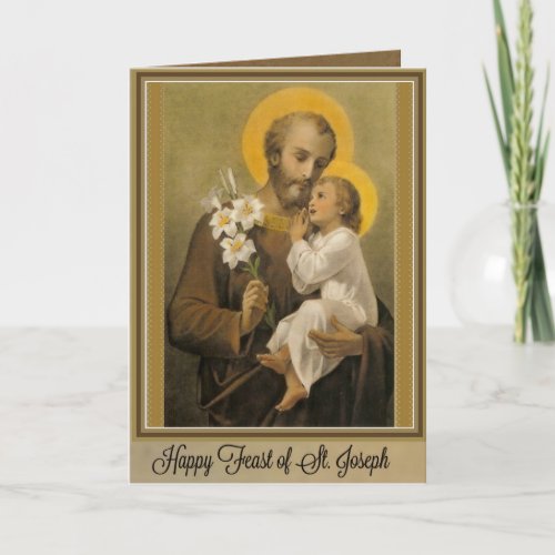 Catholic Religious St Joseph Feast Prayer Card