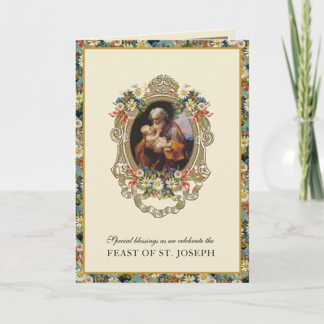 Catholic Religious St. Joseph Feast Prayer Card (Front)