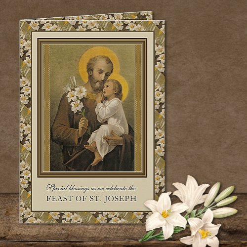 Catholic Religious St Joseph Feast Prayer Card
