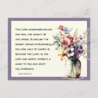  Catholic Religious St. Padre Pio Quote Floral
