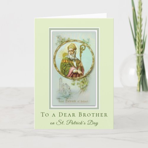 Catholic Religious St Patricks Day Brother Card