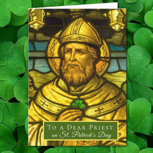 Catholic Religious St. Patrick's Day Shamrocks Card