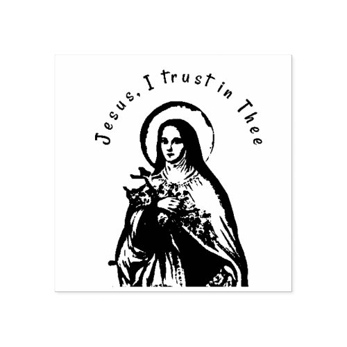 Catholic Religious St Therese Carmelite Nun Rubber Stamp