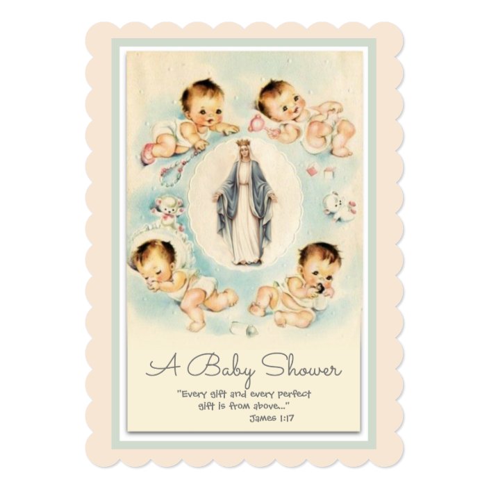 vintage baby shower invitations