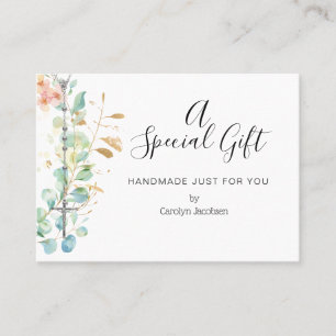 Catholic Rosary Eucalyptus Religious Floral Gift Business Card