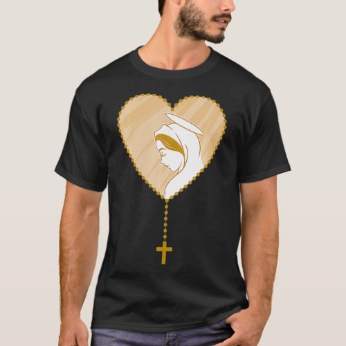 Catholic Rosary Virgin Mary Catholic Graphic Women T_Shirt