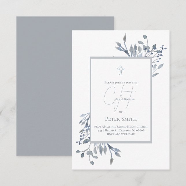 Catholic sacrament of Confirmation Invitation (Front/Back)