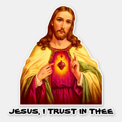 Catholic Sacred Heart Divine Mercy Merciful Jesus Sticker