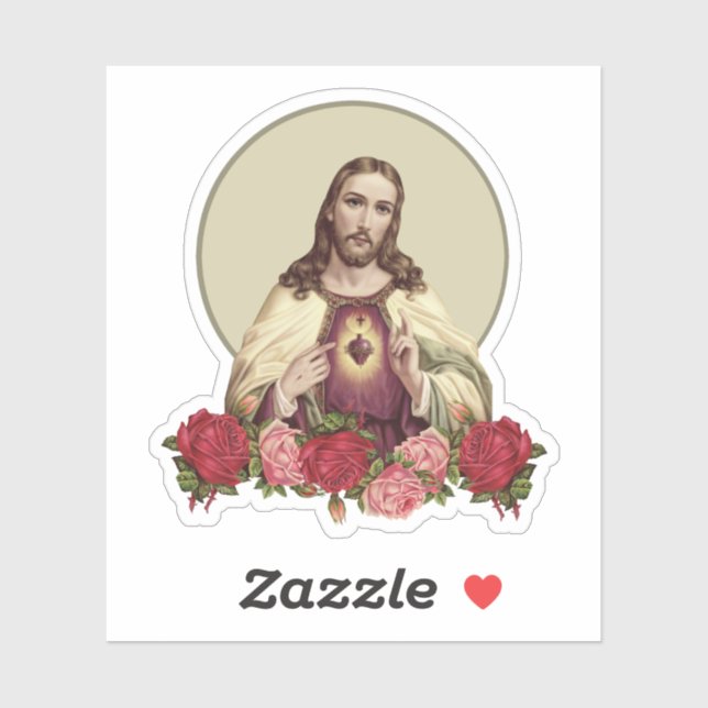 Catholic Sacred Heart Divine Mercy Merciful Jesus Sticker (Sheet)