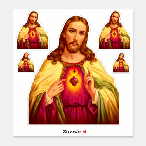 Catholic Sacred Heart Divine Mercy Merciful Jesus Sticker
