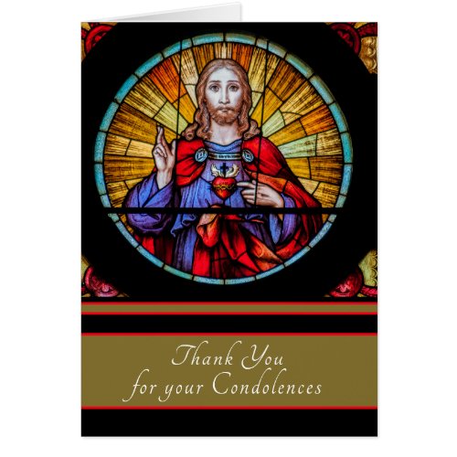 Catholic Sacred Heart Jesus Condolence Thank You