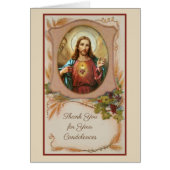 Catholic Sacred Heart Jesus Condolence Thank You (Front)