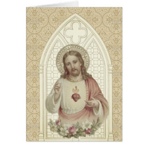 Catholic Sacred Heart Jesus I Trust in Thee Cards