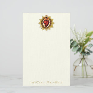 Catholic Sacred Heart Jesus Religious Stationery