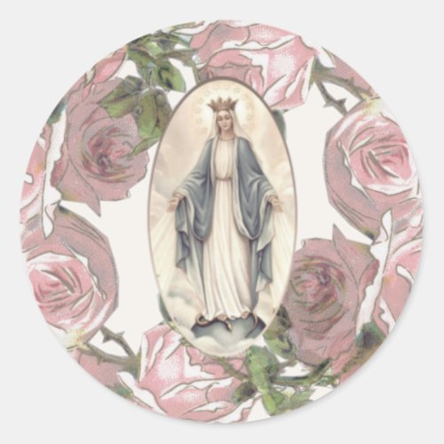 Catholic Sacred Heart of Jesus Classic Round Sticker