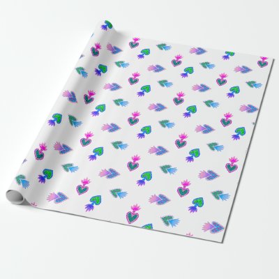 Catholic Sacred Heart White Wrapping Paper