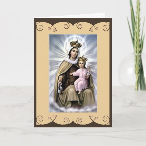 Catholic Saint Greeting card Our Lady of Mt Carme