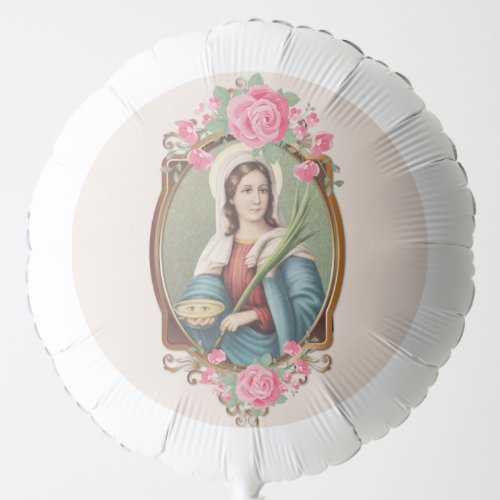 Catholic Saint Lucy Patroness of Eyes Religious  Balloon