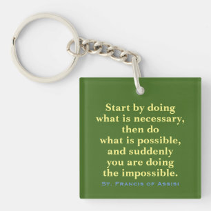 Catholic Saint Quote Keychain