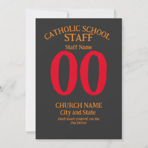Catholic School Don't touch yourself Invitation