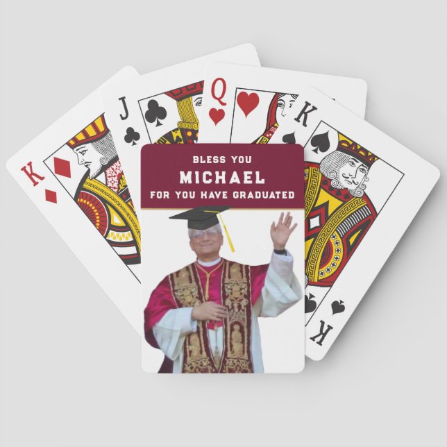 Catholic School Graduation Gift Poker Cards (Back)
