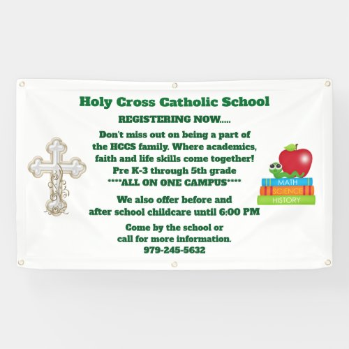 Catholic School Registration Banner