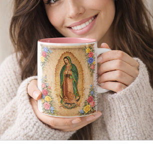 Catholic Spanish Guadalupe Religious Virgin Mary Coffee Mug