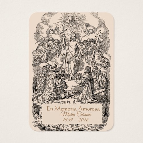 Catholic Spanish Jesus Funeral Memorial Holy Card