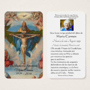 Catholic Spanish Jesus Funeral Memorial Holy Card
