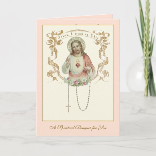Catholic Spiritual Bouquet Religious Prayers Card