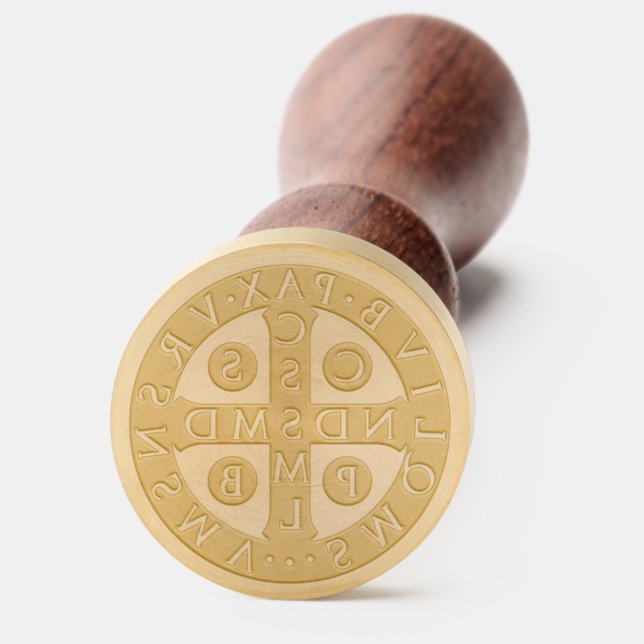 Catholic St. Benedict Medal Religious  Wax Seal Stamp (Front)