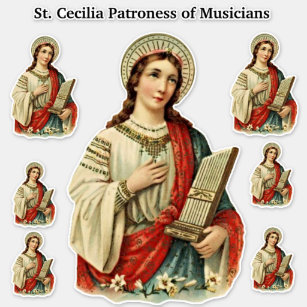 Catholic St. Cecilia Patron of Musicians Sticker