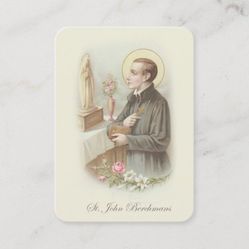 Catholic St John Berchmans Altar Boys Prayer Business Card